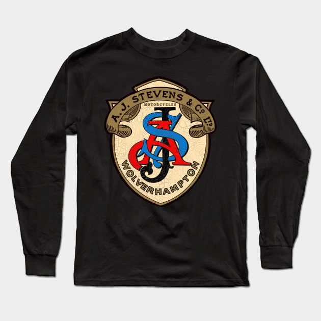 The Legendary AJS Motorcycles Of Wolverhampton Long Sleeve T-Shirt by MotorManiac